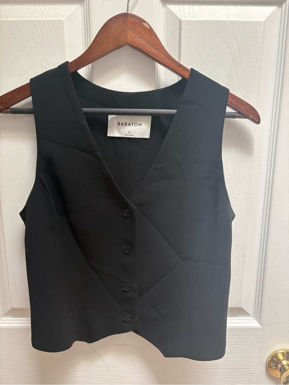Babaton Black Blazer with White Label